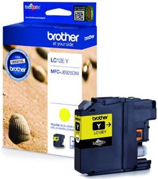 Brother LC12EY - XL Capacity - yellow - original - ink cartridge