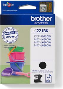 Brother LC221BK - black - original - ink cartridge