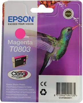 Epson T0803 - magenta - original - ink cartridge