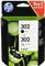 HP 302 - 2-pack - black, dye-based tricolor - original - ink cartridge