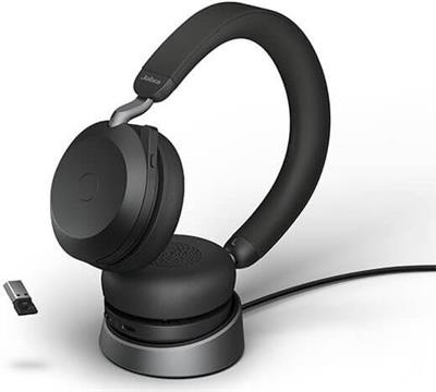 Jabra Evolve2 75 Stereo UC (USB-A) Bluetooth + Ladestation black