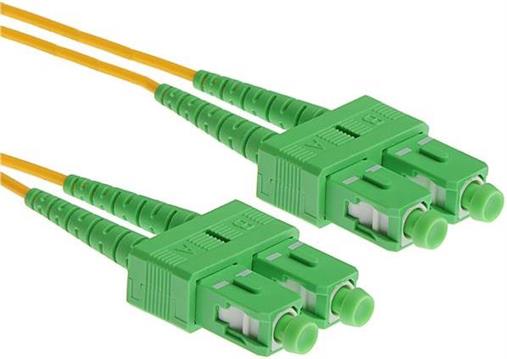 NFO Patch cord, SC APC-SC APC, Singlemode 9 125, G.657A2, Duplex, 10m