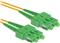 NFO Patch cord, SC APC-SC APC, Singlemode 9 125, G.657A2, Duplex, 10m