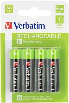 Baterije Verbatim AA punjive baterije, 2500mAh (4 komada)