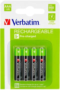 Verbatim AAA punjive baterije, 950mAh (4 komada)