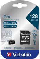 Verbatim memorijska kartica Micro SD Pro (XC/UHS3) 128GB Class 10 Card + adapter