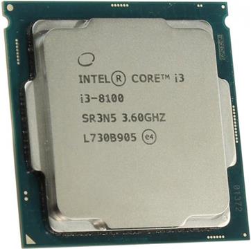 Intel CPU Desktop Core i3-8100 (3.6GHz, 6MB,LGA1151) tray