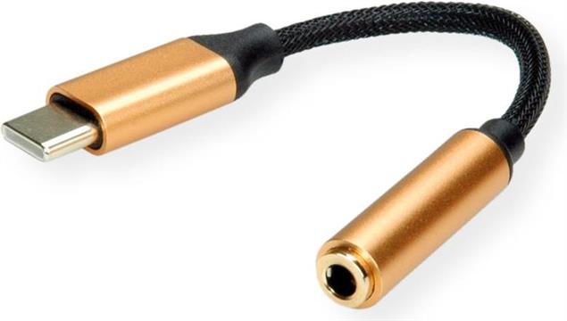 Roline GOLD adapter USB-C - 3.5mm audio, M/F, 0.13m