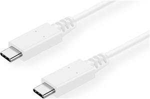 Roline VALUE USB 3.2 Gen 2 kabel, C-C, M/M, PD (Power Delivery) 20V/5A, Emark, bijeli, 0.5m