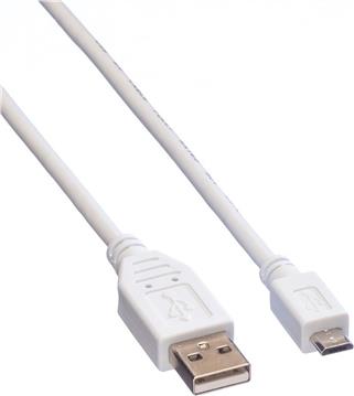 Roline VALUE USB2.0 kabel TIP A(M) na Micro B(M), 0.15m