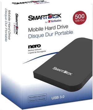 SmartDisk 2.5" 500GB HDD, USB3.2 Gen1, crni