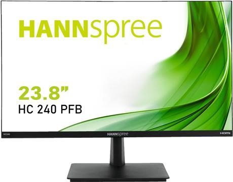 60,45cm/23,8'' (1920x1080) Hannspree HC240PFB 16:9 5ms VGA HDMI DisplayPort VESA Tilt Speaker Full HD Black