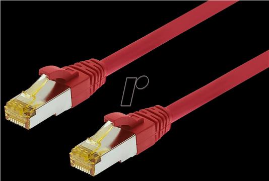 Patchkabel CAT6a RJ45 S/FTP 0,5m Red