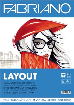 Blok Fabriano layout za marker A4 70L 75g 19100505