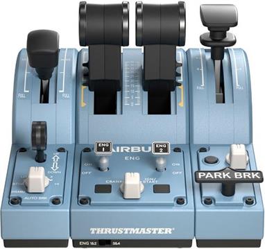 Thrustmaster TCA Quadrant Add-On Airbus Edition Steuermodule fĂĽr Luftbremsen und Flaps, fĂĽr TCA Quadrant