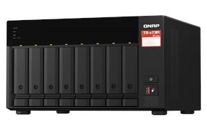 QNAP NAS server for 8 disks, 8GB ram, 2.5GbE network