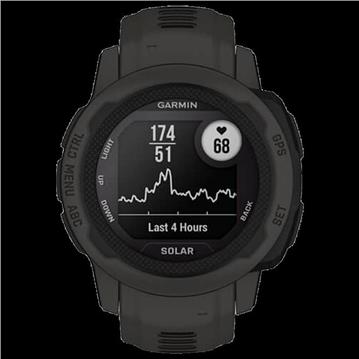 Pametni sat GARMIN Instinct 2S Solar, HR, GPS, multisport, crno/sivi