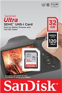 32GB SanDisk Ultra SDHC 120MB/s