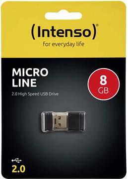 STICK 8GB USB 2.0 Intenso Micro Line Black