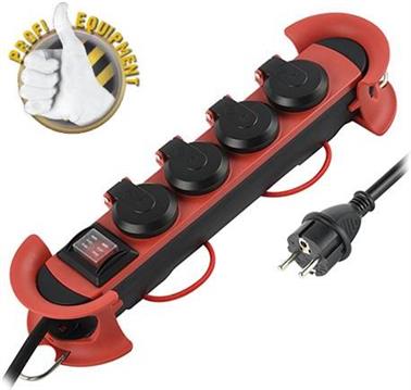 Transmedia 4-way power strip, 5m, outdoor