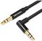 Vention 3.5mm Male to 90°Male Audio Cable 1.5M Black Metal Type