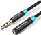 Vention Cotton Braided 3.5mm Audio Extension Cable 1.5M Black