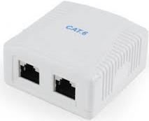 Gembird CAT6 FTP 2-port surface mount box