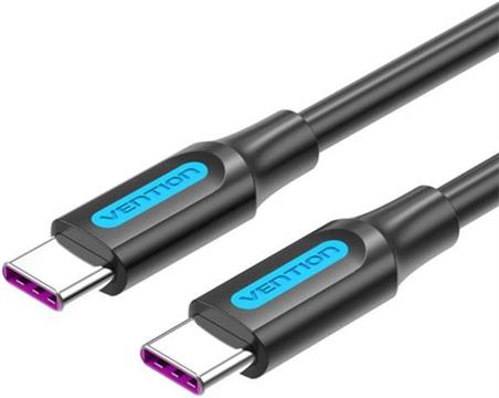 Vention USB 2.0 C Male to Male 5A Cable 1.5m, Black