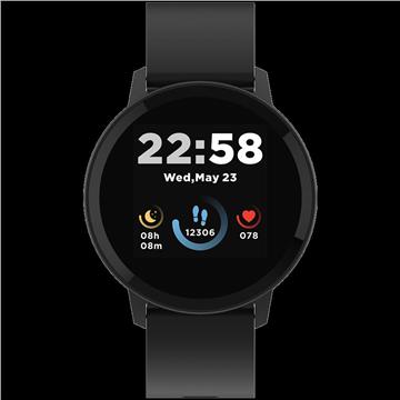 Smart watch, 1.3inches IPS full touch screen, Round watch, IP68 waterproof, multi-sport mode, BT5.0, compatibility with iOS and android, black , Host: 25.2*42.5*10.7mm, Strap: 20*250mm, 45g