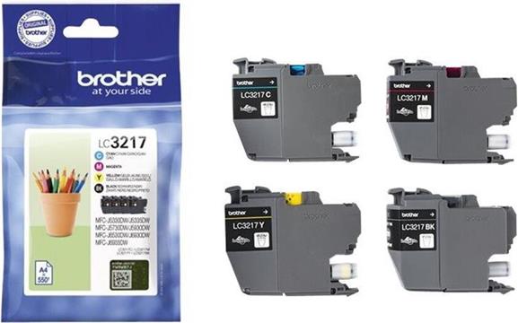 Brother LC3217 Value Pack - 4-pack - black, yellow, cyan, magenta - original - ink cartridge