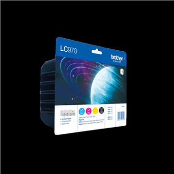 Brother LC970 Value Pack - 4-pack - black, yellow, cyan, magenta - original - ink cartridge