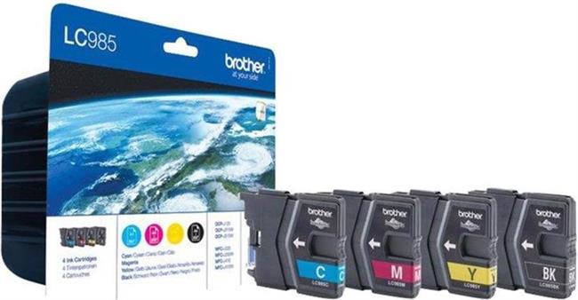 Brother LC985VALBPDR - 4-pack - black, yellow, cyan, magenta - original - ink cartridge