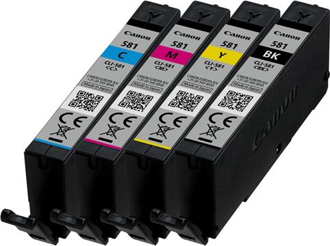 Canon CLI-581 BK/C/M/Y Multi Pack - 4-pack - black, yellow, cyan, magenta - original - ink tank