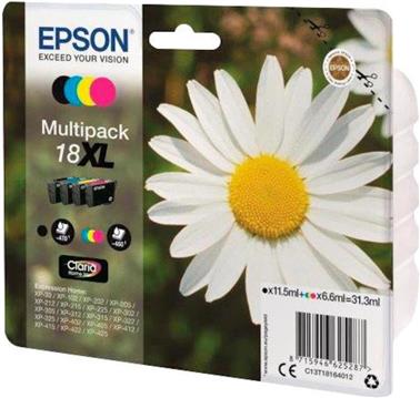 Epson 18XL - 4-pack - XL - black, yellow, cyan, magenta - original - ink cartridge