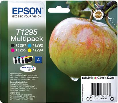 Epson T1295 Multipack - 4-pack - L size - black, yellow, cyan, magenta - original - ink cartridge