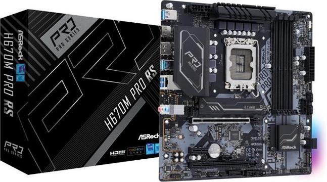 ASRock H670M Pro RS - motherboard - micro ATX - LGA1700 Socket - H670