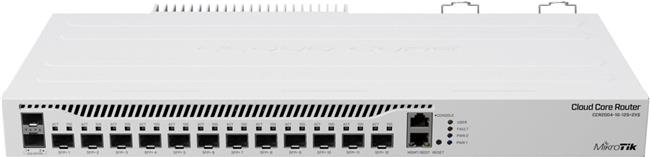 Mikrotik Cloud Core Router 2004-1G-12S+2XS, Cortex A57 CPU, 4GB RAM, 1×G-LAN, 12×10G SFP+, 2×25G SFP28, RouterOS L6, 1U rackmount case, Dual PSU