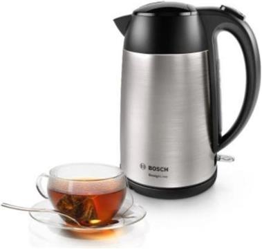 Bosch TWK3P420 electric kettle 1.7 L 2400 W Black, Stainless steel 