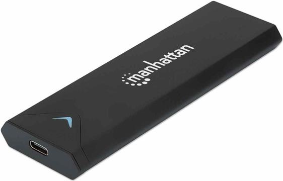 Eksterno kućište MANHATTAN USB 3.2 Gen2, M.2 NVMe 42/60/80mm, USB-C, aluminijsko, crno