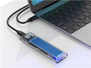 Orico vanjsko kućište M.2 SSD, NMVe/SATA (10Gbps), M-key+B-key, USB3.1, plavo (ORICO TCM2M-C3-BL-BP)