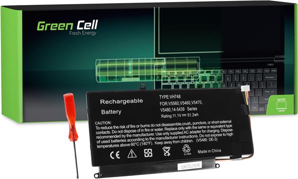 Green Cell do Dell Vostro 5460 5470 5480 5560, Inspiron 14 5439 10.8V 4600mAh