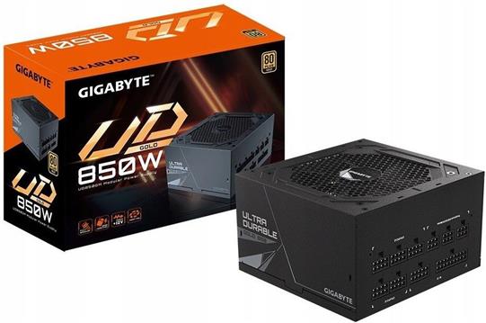 GIGABYTE UD850GM Ultra Durable Power Supply 850W, Modular, 80 PLUS Gold, Japanese capacitors, 120mm smart control fan, EU plug