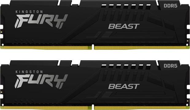 Kingston Fury Beast Black 16GB [2x8GB 6000MHz DDR5 CL40 DIMM] KF560C40BBK2-16