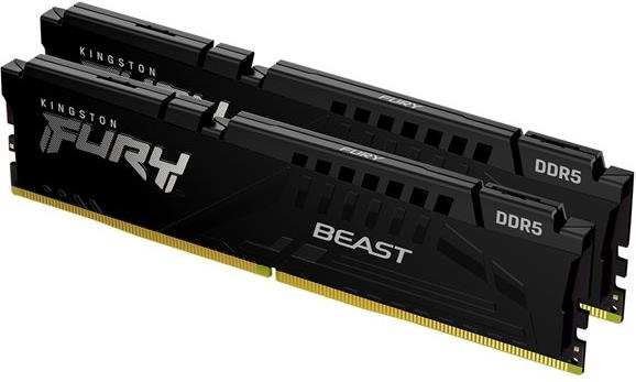 Kingston Fury Beast Black 64GB [2x32GB 5200MHz DDR5 CL40 DIMM] KF552C40BBK2-64