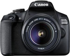 Canon EOS 2000D + obiektyw EF-S 18-55 IS II + VUK (torba SB130 + karta 16GB)