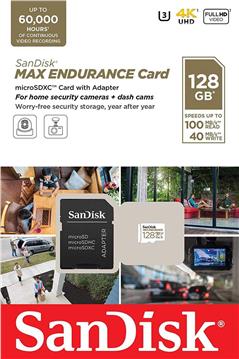 SanDisk Max Endurance microSDXC 128GB Class 10 U3 + Adapter