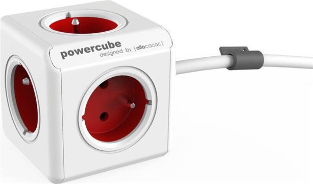 PowerCube Extended 5 gniazd 1.5m czerwony