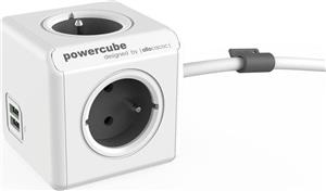 PowerCube Extended 4 gniazda 2x USB 3.0m szary