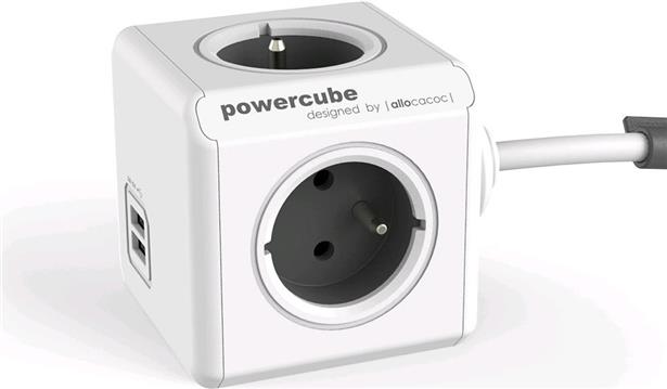 PowerCube Original 4 gniazda 2x USB 1.5m szary