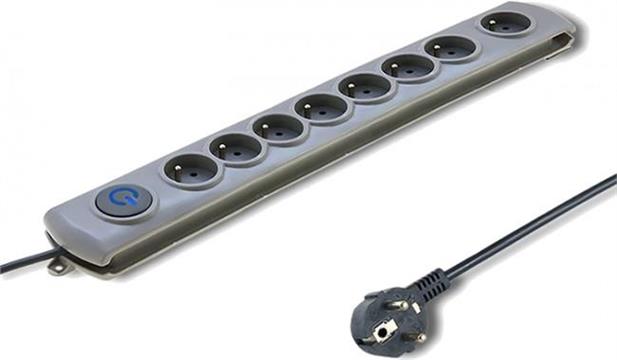 Qoltec 8 gniazd 3.0m czarna